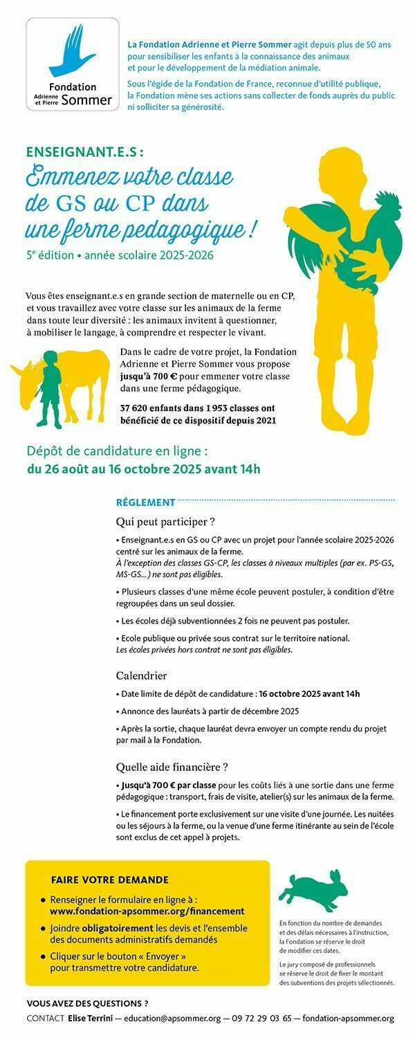 Fondation A et P Sommer_annonce newsletter