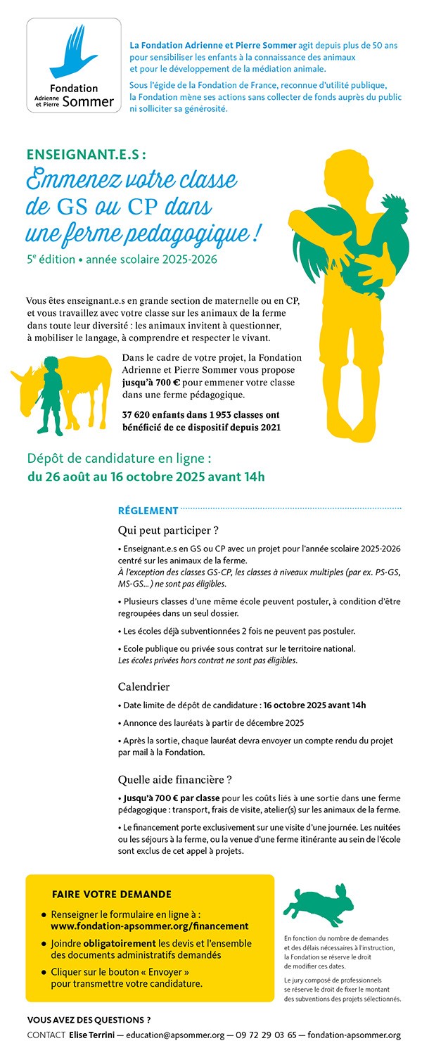 Fondation A et P Sommer_annonce newsletter
