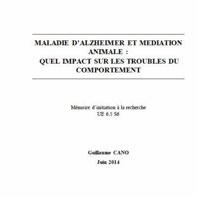 Maladie d'Alzheimer et médiation animale : quel impact sur les troubles du comportement ?