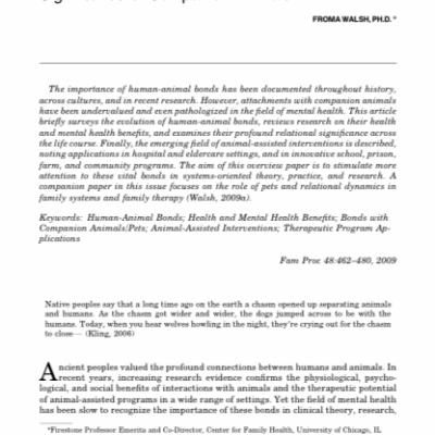 The relational significance of companion animals