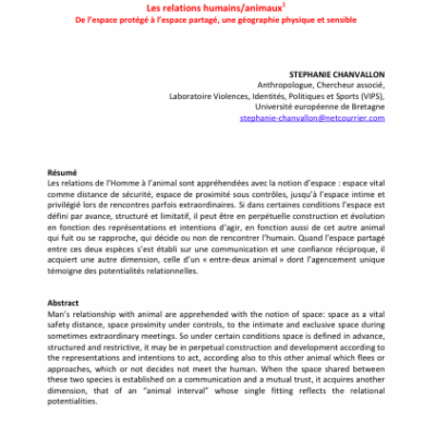 Les relation humains/animaux