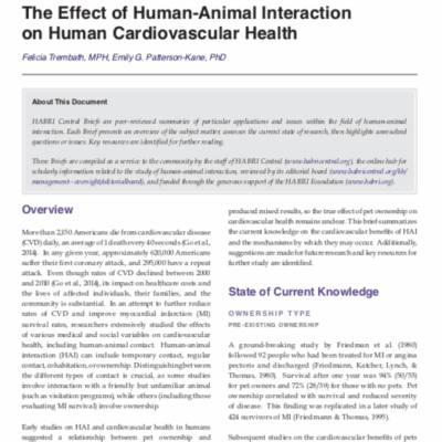 Effets bénéfiques de la médiation animale