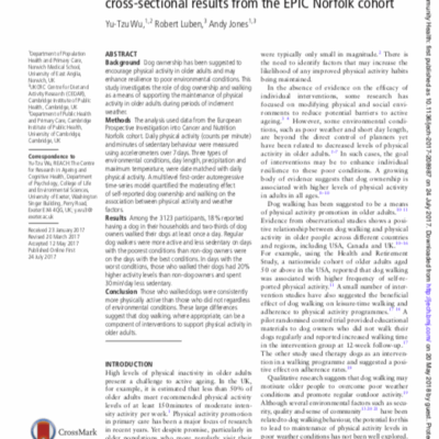 Pour les séniors avoir un chien favorise l'activité physique même par mauvais temps