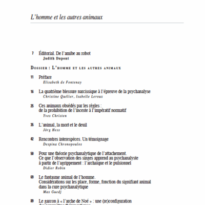 L'homme et les autres animaux