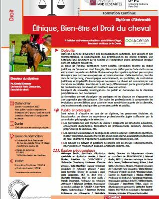 Ethique, Bien-être et droit du cheval